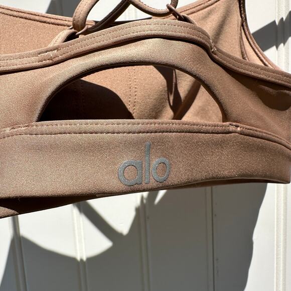 Alo Yoga Airlift Intrigue Bra 7/8 High-Waist Airlift Legging Toasted Almond XS - Picture 13 of 16
